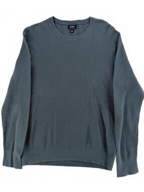 Vintage J.Crew Sweater Small Gray 100% Cotton Lightweight Classic